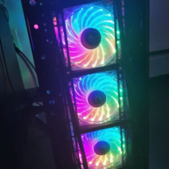 Hand-Built Desktop PC: Black AMD rarely-used RGB with RGB keyboard and Mouse